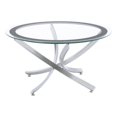 thumbnail image 1 of Coaster Table Basse Ronde en Verre Contemporain avec Base Incurvée en Chrome, 1 of 4