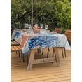 thumbnail image 2 of Outdoor Tablecloth with Umbrella Hole & Zipper, Sea Turtle Coastal Rectangle Tablecloth 52x70 Inch, Blue Red Summer Beach Coral Nautical Wood Patio Table Cover Waterproof Table Cloth for Picnic/Party, 2 of 7