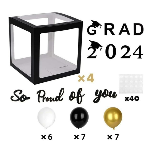 Pedty Event & Party,Graduation Party Decorations 20248 Led Long Light Up Letters 'Grad 2024' and 1 'Doctorial Hat' Graduation Party Decor for Kindergarten Preschool High School College Graduation