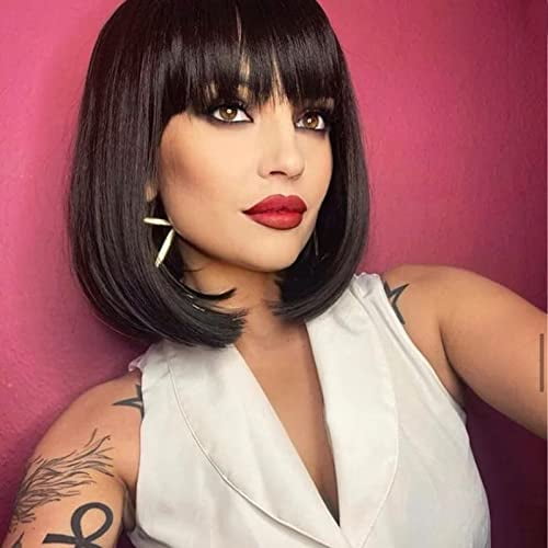 Brown top wig bob