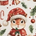 thumbnail image 6 of Patifu Squirrel Christmas Decorations Bell Round Tablecloth 100% Polyester Stain-Resistant Washable Home Kitchen Parties Holiday Dinner Farmhouse Dining 42"-46, 6 of 8