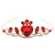 thumbnail image 1 of Diadema con corona de diamantes de imitación: diadema nupcial con corona de diamantes de imitación - Tiara de princesa con diseño de corazón, accesorios para el cabello para novias y fiestas de bodas., 1 of 7