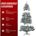 thumbnail image 5 of HOBLOC Pre-Lit Artificial Christmas Tree, 6.5 Ft Snow Flocked Xmas Tree with 500 Colorful Led Lights, 928 Branch Tips, Metal Stand Holiday Prelit Christmas Tree for Home, Party Decoration, 5 of 6