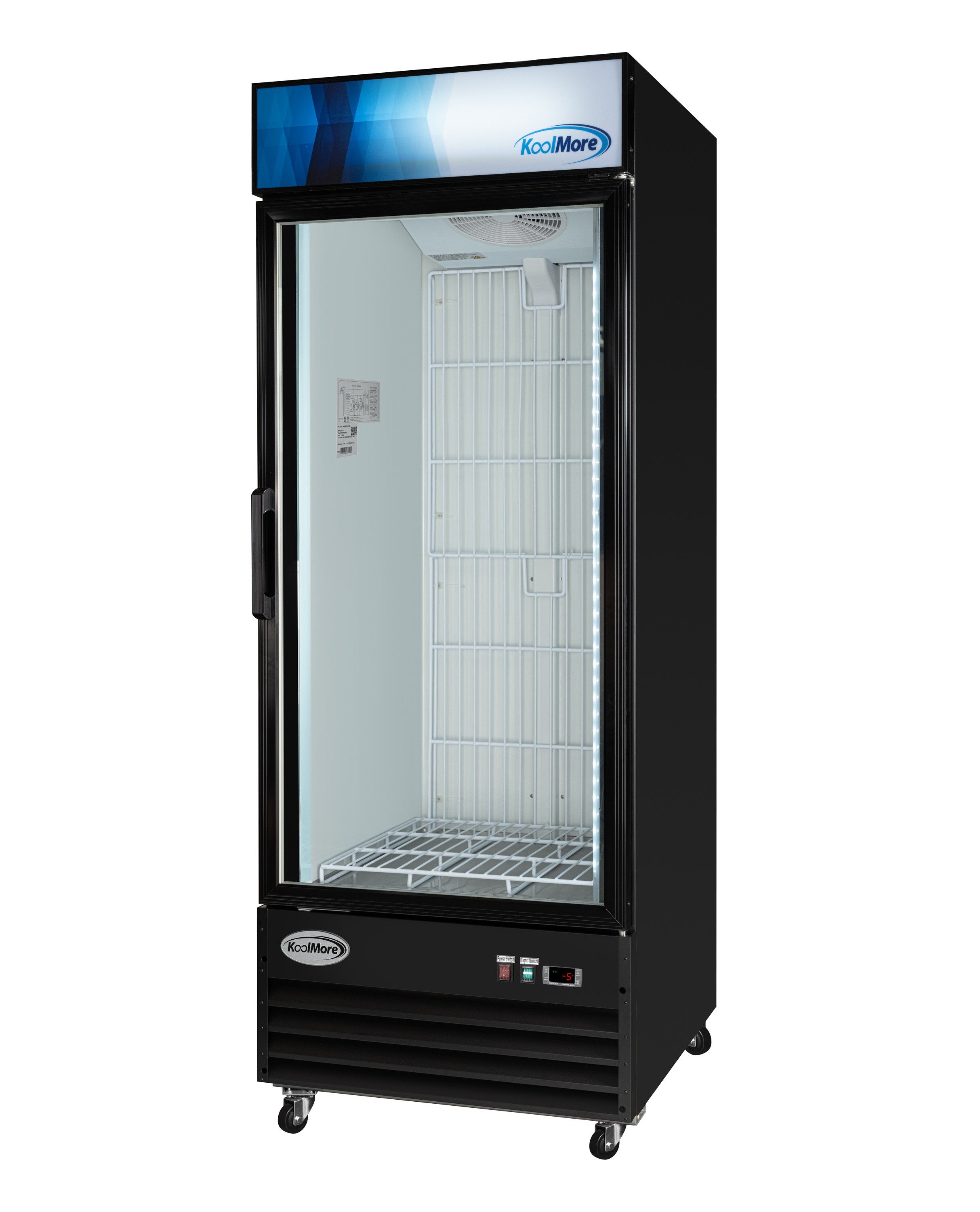 31 in. 25 cu. ft. Commercial Indoor Glass-Door Ice Merchandiser Freezer in Black (KM-IM31-1GD)
