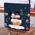 thumbnail image 3 of Fundas para sillas navideñas Chimenea azul marino JanHm, 3 of 3