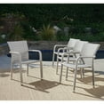 thumbnail image 2 of Christopher Knight Home Dover Outdoor Wicker Armed Lightweight Stacking Chairs (Set of 4) by  Brown, 2 of 5