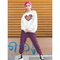 thumbnail image 2 of Valentine's Day Flowers Heart Hoodie Women -Image by Shutterstock, Female Small, 2 of 4