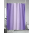 thumbnail image 5 of Ombre Shower Curtain, Violet Purple Gradient Waterproof Shower Curtain Set with 12 Hooks Lightweight Washable Fabric Shower Curtains for Bathroom 72x78 Inches, 5 of 6
