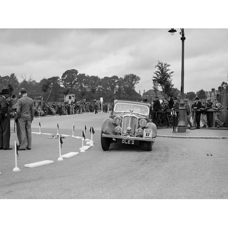 Rover 4-door saloon of FD Cooper competing in the South Wales Auto Club Welsh Rally, 1937 Print Wall Art By Bill