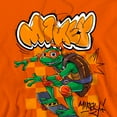 thumbnail image 2 of Tales of the Teenage Mutant Ninja Turtles Mikey Skateboard Adult Pull-Over Hoodie, Orange, 3X-Large, 2 of 5