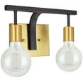thumbnail image 3 of Aspen Creative 62175, Two-Light Metal Bathroom Vanity Wall Light Fixture, 12" Wide, Transitional Design in Bronze. Bulb Not Included, 3 of 6