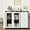 Black & White, variant on Buffet Cabinet with Storage, 43" Modern Sideboard Kitchen Cabinet with 3 Drawers, Wood Buffet Table for Kitchen, Dining Room, Black and White