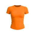thumbnail image 6 of Fewfanhot Summer Tops for Women 2026 Basic T Shirts Stretchy Soft Slim Fit Short Sleeve Cute Summer Crop Workout Tops, 6 of 6