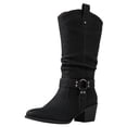 thumbnail image 2 of GLOBALWIN Women's Black Knee High Cowboy Cowgirl Boots 8M, 2 of 7