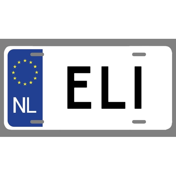 Eli Name Euro Style License Plate Tag Vanity Novelty Metal | UV Printed Metal | 6-Inches By 12-Inches | Car Truck RV Trailer Wall Shop Man Cave | NP1066