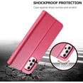 thumbnail image 5 of Case for Galaxy A32 5G [Not fit A32 4G], PU Leather Wallet Folio Flip Magnetic Buckle Slim Back Cover Built-in Card Holder Slot and Stand for Samsung Galaxy A32 5G (Rosered), 5 of 14