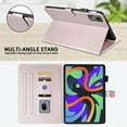 thumbnail image 3 of for Lenovo Tab M11 11" 2024 Folio Flip Case, Elegant Ultra Slim PU Leather Case with Kickstand Function Pencil Holder and Card Slots for Lenovo Tab M11 11" 2024, Rosegold, 3 of 8
