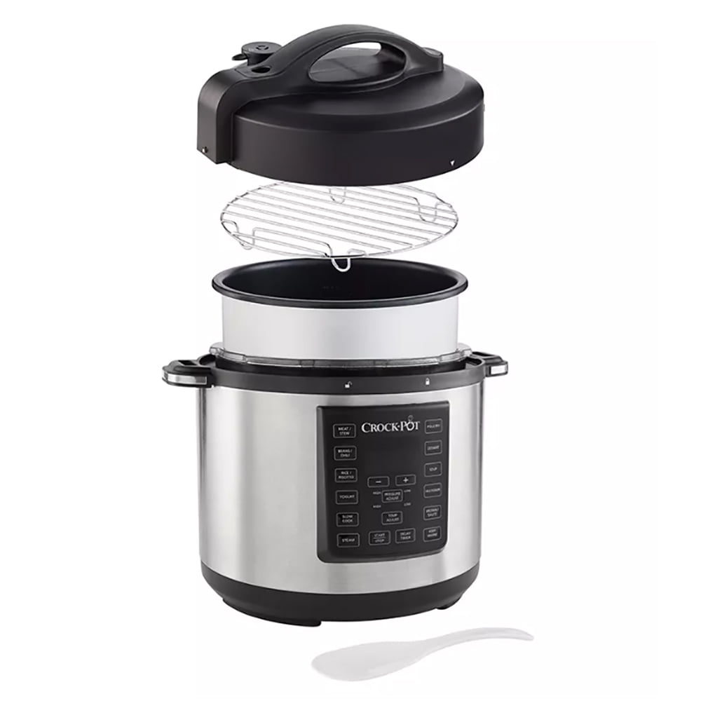 Crock Pot Multi Function 6 Qt Capacity Express Home Food Cooker Stainless Steel Walmart
