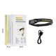 thumbnail image 3 of Lámpara XPE COB LED Head Lamp 5 Gears Impermeable Smart Wave Induction Headlight (Negro) Ehuebsd Para estrenar, 3 of 8