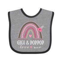 Inktastic Gigi and Poppop Love Me Rainbow Girls Baby Bib
