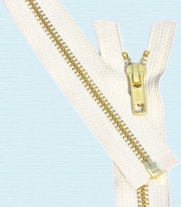 YKK #5 Brass Jacket Zipper - 27" Medium Weight Separating Zipper In 580 Black (Single Pack) - View #4