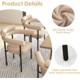 thumbnail image 4 of Coewske 4PCS Kitchen Dining Chair Modern Upholstered Armchair w/ Metal Legs Beige, 4 of 6