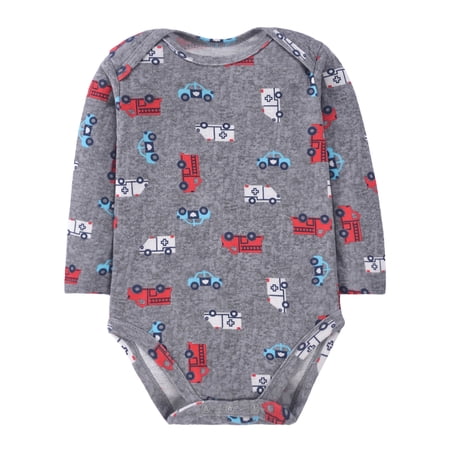 ENFLASH 100% Cotton Baby Bodysuit, Long Sleeve Bodysuits for Boys Infant Soft Clothes 0-6 Months
