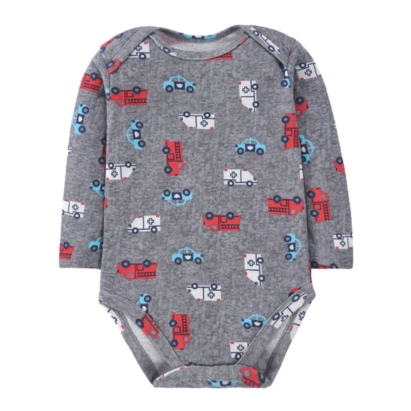 ENFLASH 100% Cotton Baby Bodysuit, Long Sleeve Bodysuits for Boys Infant Soft Clothes 0-6 Months