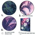 thumbnail image 3 of Designart "Shadowy Vintage Pink Palm Trees IV" Palms & Palm Trees Floater Framed Canvas Prints, 3 of 5