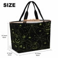 thumbnail image 6 of Green Halloween Beach Bag for Women, Large Breathable Mesh Beach Tote Bag, Pumpkins Spiders Webs Classic Black Sandproof Lightweight Travel Bags for Vacation Picnic Swimming Pool 15.7"x15.7"x9.1", 6 of 9