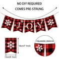 thumbnail image 3 of Merry Christmas Banner for Home - Christmas Porch Sign Decorations Outdoor Indoor, Winter Holiday Wall Hanging Red Buffalo Check Plaid Decor for Front Door Home Kitchen Party, 3 of 6