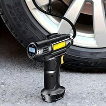 120W Portable Car Air Compressor: Inflate Your Tires With Ease - Wireless/WiredHandheld Pump With LED Light