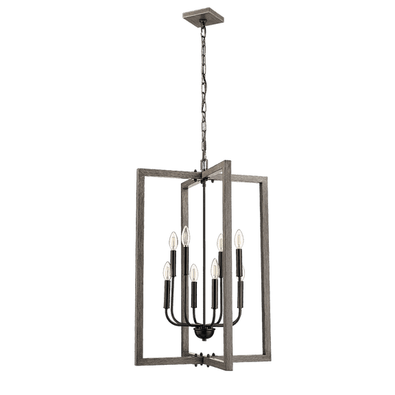 Vivio Lighting Roxton 8-Light Modern Matte Black Chandeliers