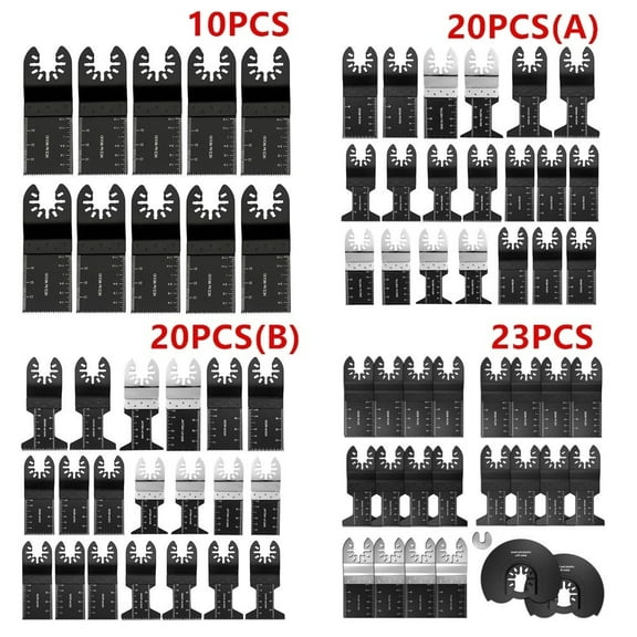 10/20/23pcs Mix Oscillating Saw Blades Multimaster Multitool Wood Cutting Tool Kit for Fein Bosch Ryobi Challenge