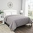 thumbnail image 3 of Bedford Home Solid Color Bed Quilt, King, Silver, 3 of 4