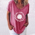 thumbnail image 2 of DPTALR Chemises Décontractées pour Femmes à Manches Courtes Imprimées T-Shirt Ample Blouse, 2 of 4