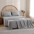 thumbnail image 6 of Sheet&Joy Comforter Full Size Set with Sheets Light Grey - 7 Pieces Bed in a Bag Full Chevron Tufted Complete Bedding Sets with Comforter, Sheets, Pillowcases & Shams, 6 of 7