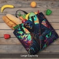 thumbnail image 5 of Grim Reaper Dark Psychedelic Death Tote Bag Reusable Shoulder Handbag Top Handle Purse for Shopping Work, 5 of 6