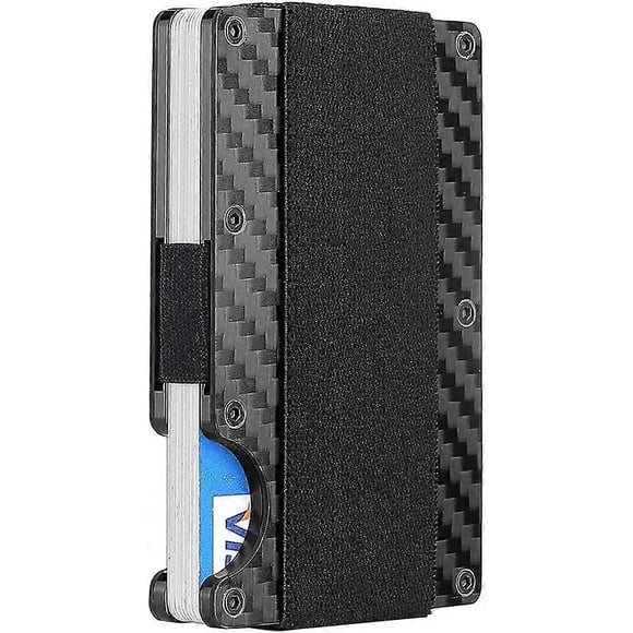 Aluminum minimalist wallet, slim metal wallet, RFID card holder with front pocket