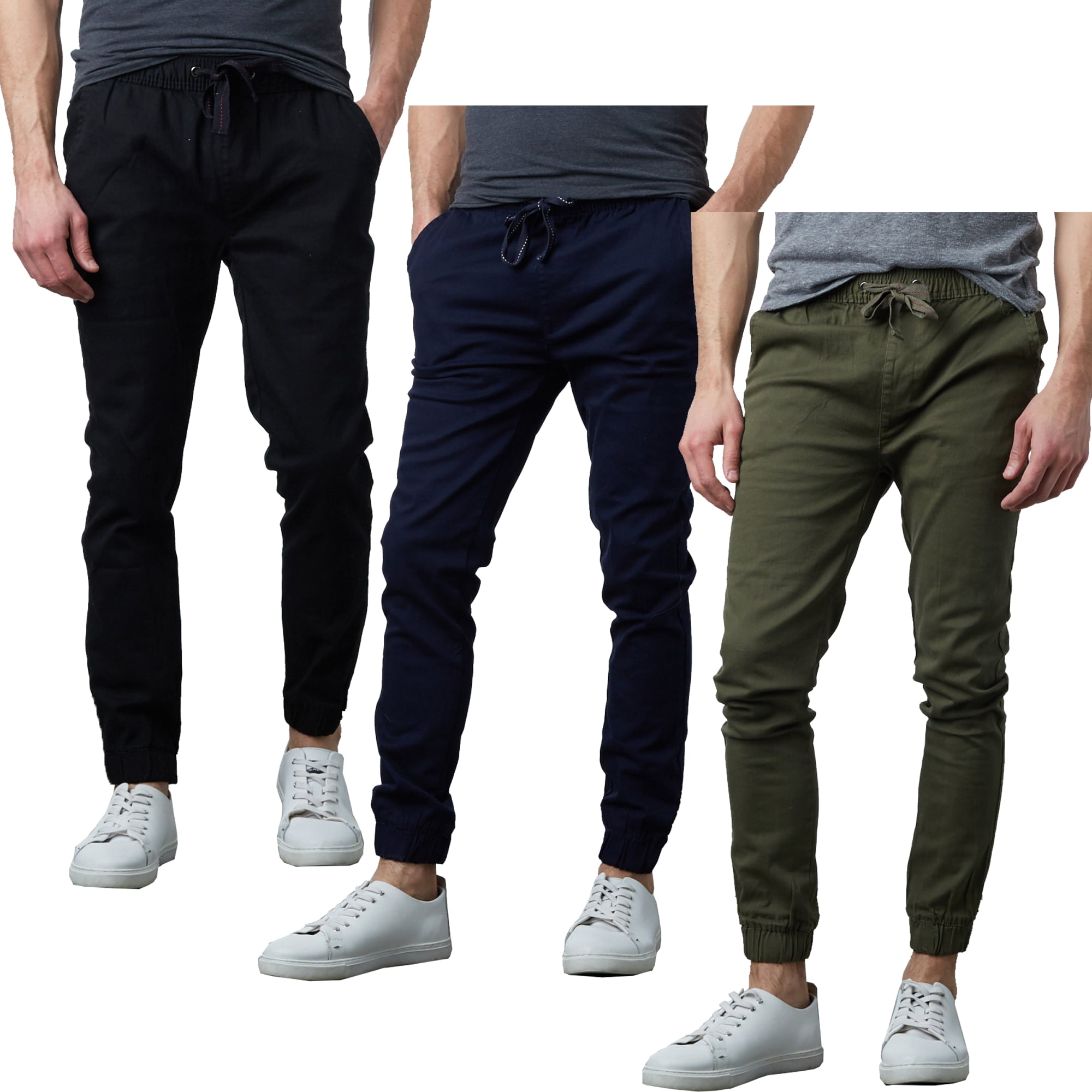 3Pack Men’s SlimFit Twill Jogger Pants (S2XL)