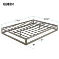 thumbnail image 4 of Mellow Ace of Base 9" Metal Platform Bed with Steel Slats, Champagne Grey, Queen, 4 of 10