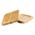 thumbnail image 1 of BambooMN Dual Use Bamboo Coasters / Glass Topper, 4"x4" - Square Dug Out - 10 Piece Set, 1 of 7