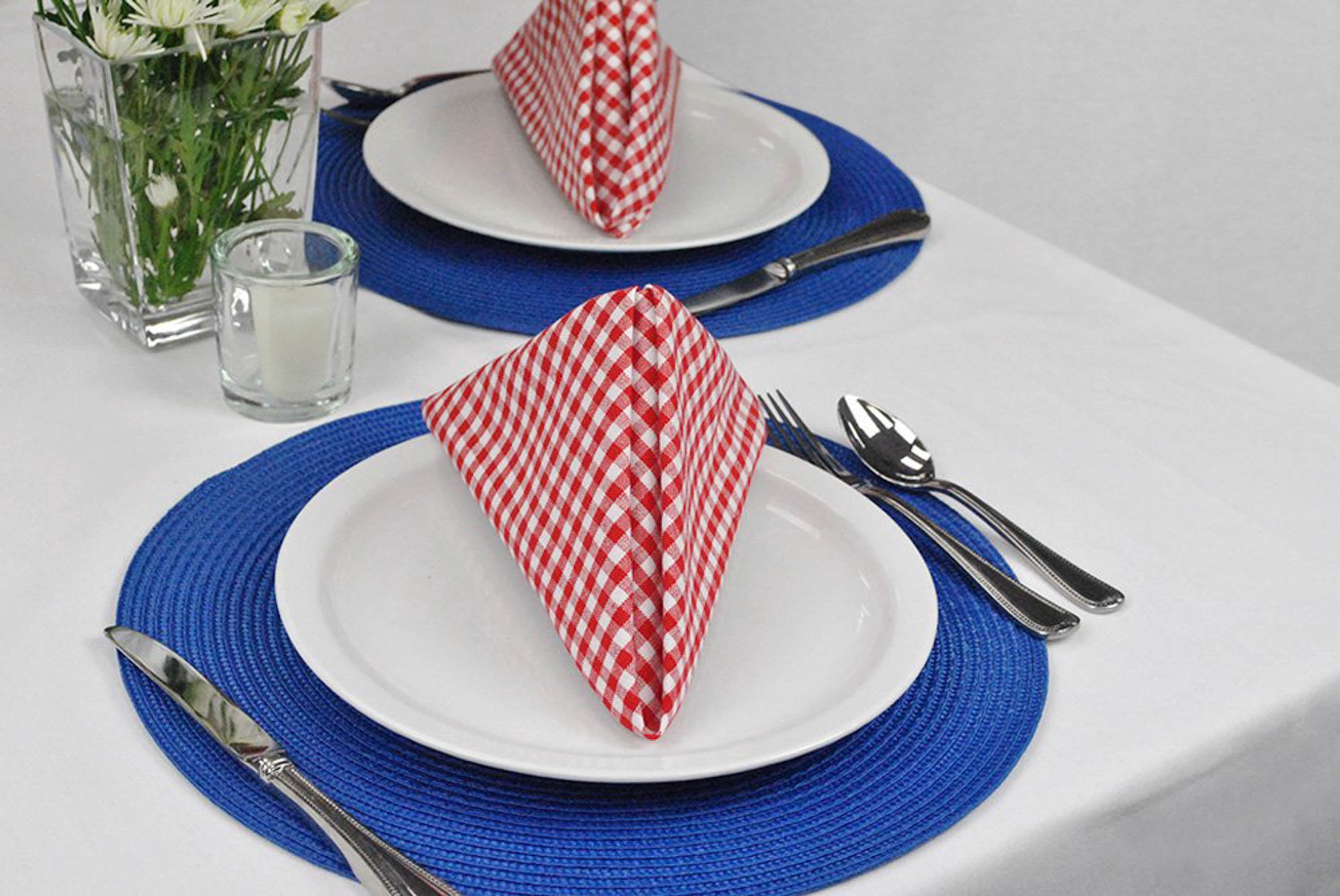 DII Solid Woven Placemat Set 6 Piece