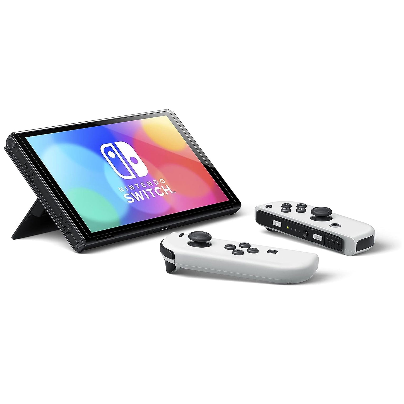 Pre-Owned Nintendo Switch OLED Model White Set with BOLT AXTION Cleaning Kit HDMI Bundle ( )