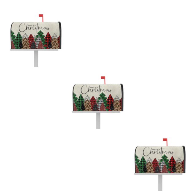 relayinert Add Holiday Cheer To Mailbox Christmas Deer Pattern Sleeve Easy To Couch Cover YTYH2309040 3Set