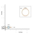 thumbnail image 5 of Angara Natural 0.6 Ct. Aquamarine with Diamond Classic Ring in 14K Rose Gold for Women (Ring Size: 3), 5 of 10
