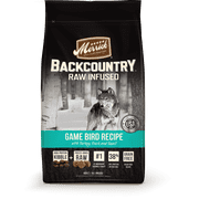 Merrick Backcountry Grain-Free Raw Infused Game Bird Recipe Dry Dog Food, 12 lb