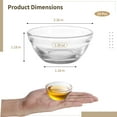 thumbnail image 4 of 10 Pcs Mini Glass Bowls, 1.35 oz Small Meal Prep Bowls, Clear Ingredient Bowls, Round Sauce Dipping Containers, Stackable Pinch Bowls for Snacks, Ice Cream, Nuts, 4 of 5