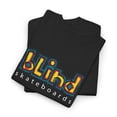 thumbnail image 3 of blind skateboards Vintage Logo v2 Yellow Rocco Retro Classic Skate TShirt Print - Black / M, 3 of 5