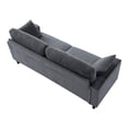 thumbnail image 6 of DEALTOPS 82" Corduroy Loveseat Sofa, 2-Seater Upholstered Couch with Sturdy Iron & Wood Frame, Dark Gray, 6 of 7